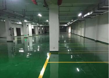 蘭州新區車(chē)庫地坪施工完畢